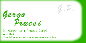 gergo prucsi business card
